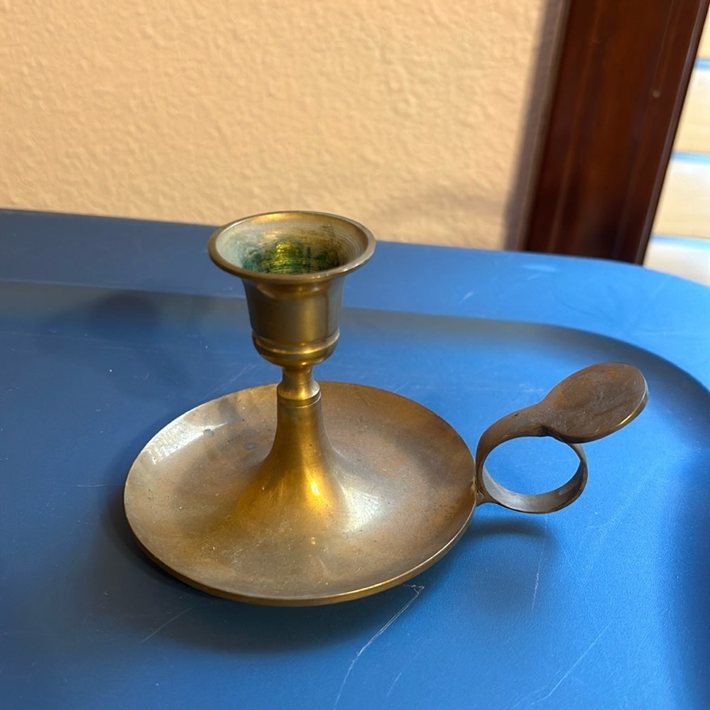 Vintage Retro Brass Candleholder